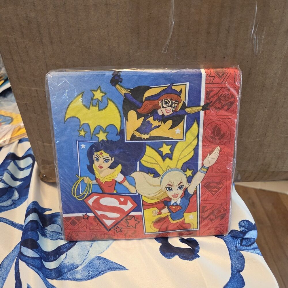 DC Super Hero Girls Lunch Napkins Birthday Party Supplies16 Per Package New